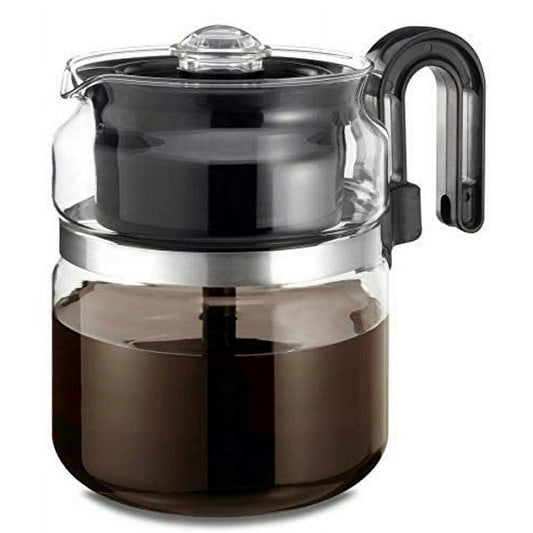 Stovetop Percolator Coffee Pot, Glass, 8 cup (40 oz)