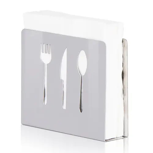 Small Fancy Stainless Steel Napkin Holder - Tiny Tissue Organizer